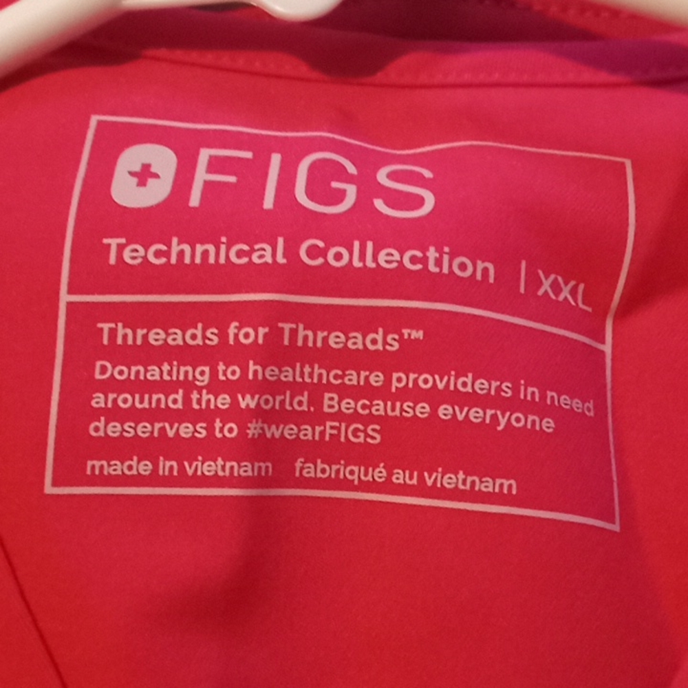 Figs scrubs set  in shocking pink